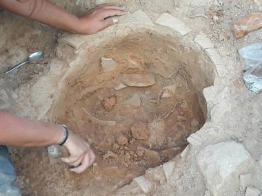 Porcés d'excavació d'una de les estructures de combustió