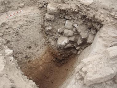 Imatge del fossat una vegada excavat