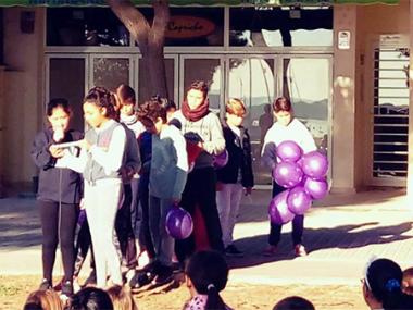 Els alumnes de ses Salines i la Colònia celebren el 25N	