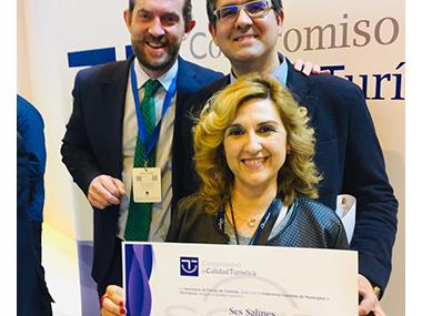 Ses Salines rep el premi SICTED a la Qualitat Turística en el marc de la fira internacional de Turisme ‘Fitur 2019’