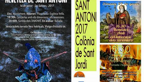 Ses Salines i la Colònia de Sant Jordi celebren Sant Antoni amb un ampli ventall d’activitats